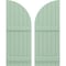 Ekena Millwork Americraft 6-Board (2 Batten) Wood Joined Board-n-Batten Shutters w/ Arch Top, ARW101BQ621X77SGH, PR ARW101BQ621X77SGH - alternate 1